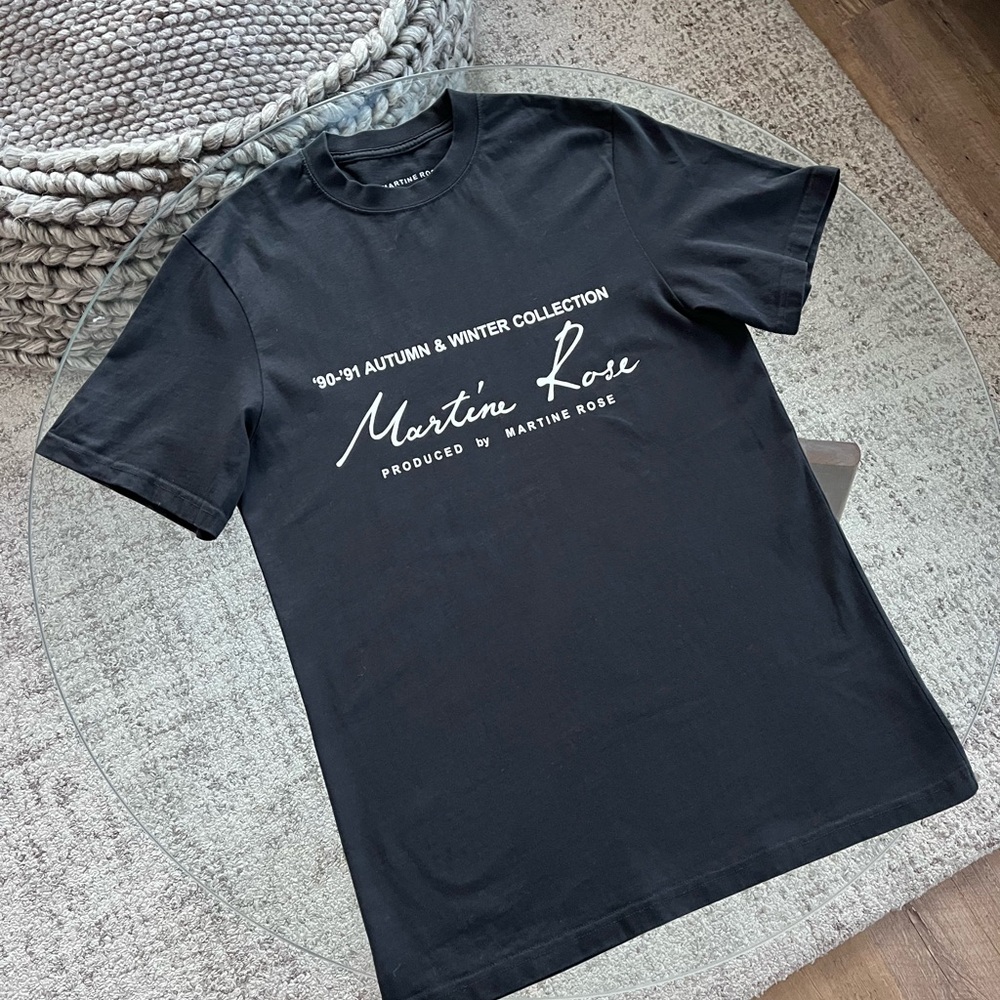 Martine Rose Black Logo Graphic T-Shirt Sz XS - Picture 9 of 17